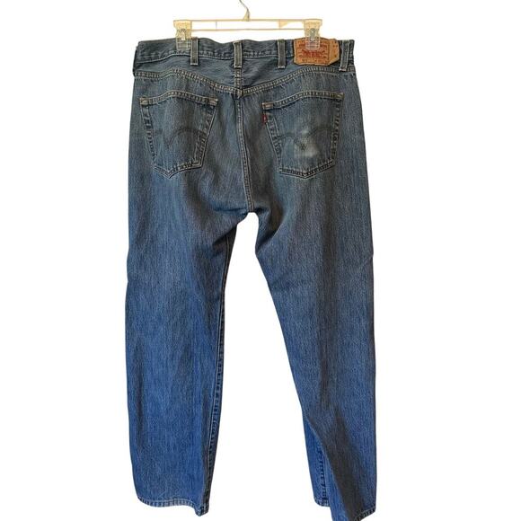 Levi’s 501 Button Fly Jeans 38x32 | Straight Fit Vintage Blue Denim Pants - Picture 2 of 9